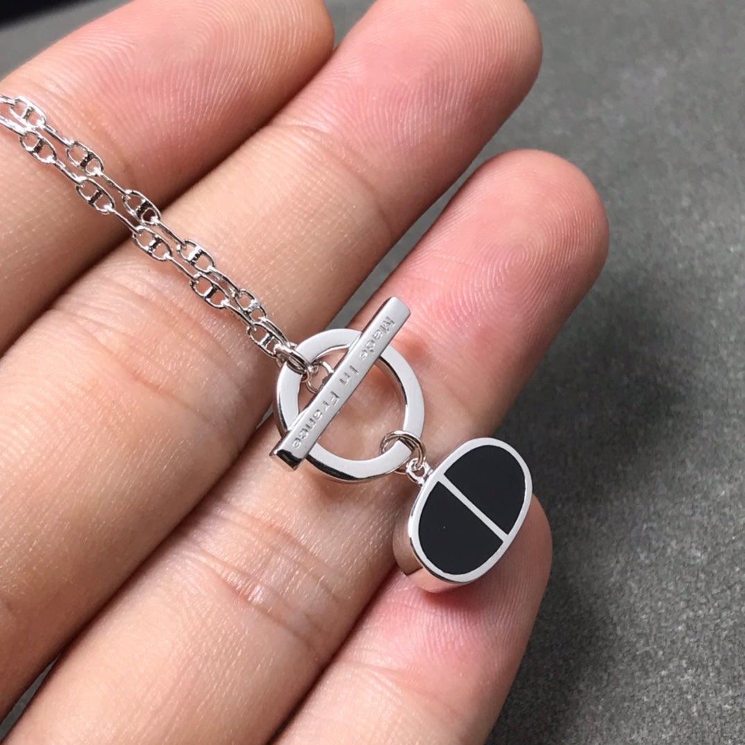 [Glitter Jewelry]CHAINE VERSO BLACK CERAMIC  NECKLACE