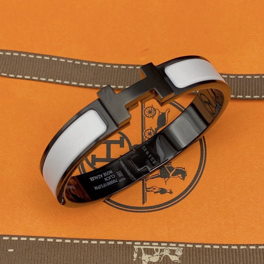 [Glitter Jewelry]H BRACELET 12MM BLACK WHITE CERAMIC