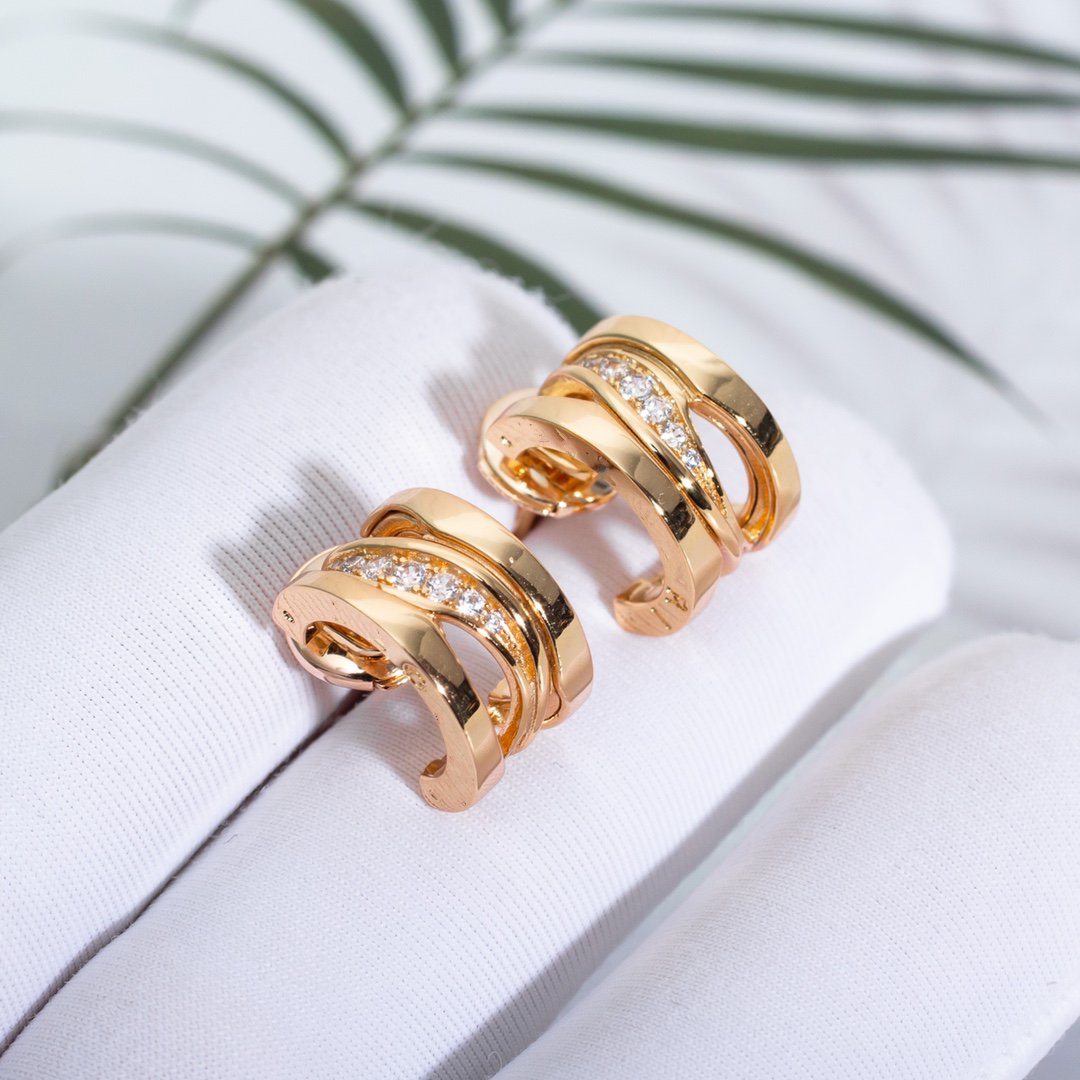 [Glitter Jewelry]ZERO 1 PINK GOLD DIAMONDS EARRINGS