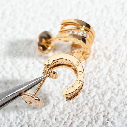[Glitter Jewelry]ZERO 1 PINK GOLD DIAMONDS EARRINGS