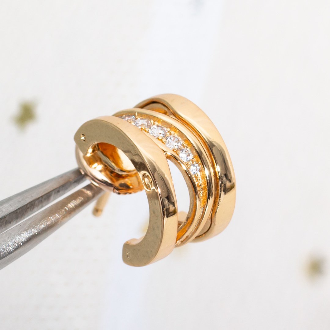 [Glitter Jewelry]ZERO 1 PINK GOLD DIAMONDS EARRINGS