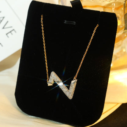 [Glitter Jewelry]VOLT SILVER DIAMOND PEDANT NECKLACE
