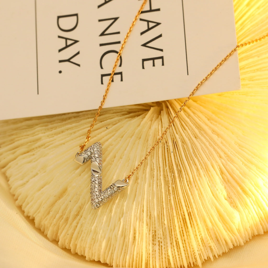 [Glitter Jewelry]VOLT SILVER DIAMOND PEDANT NECKLACE