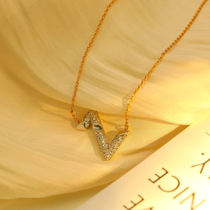 [Glitter Jewelry]VOLT SILVER DIAMOND PEDANT NECKLACE