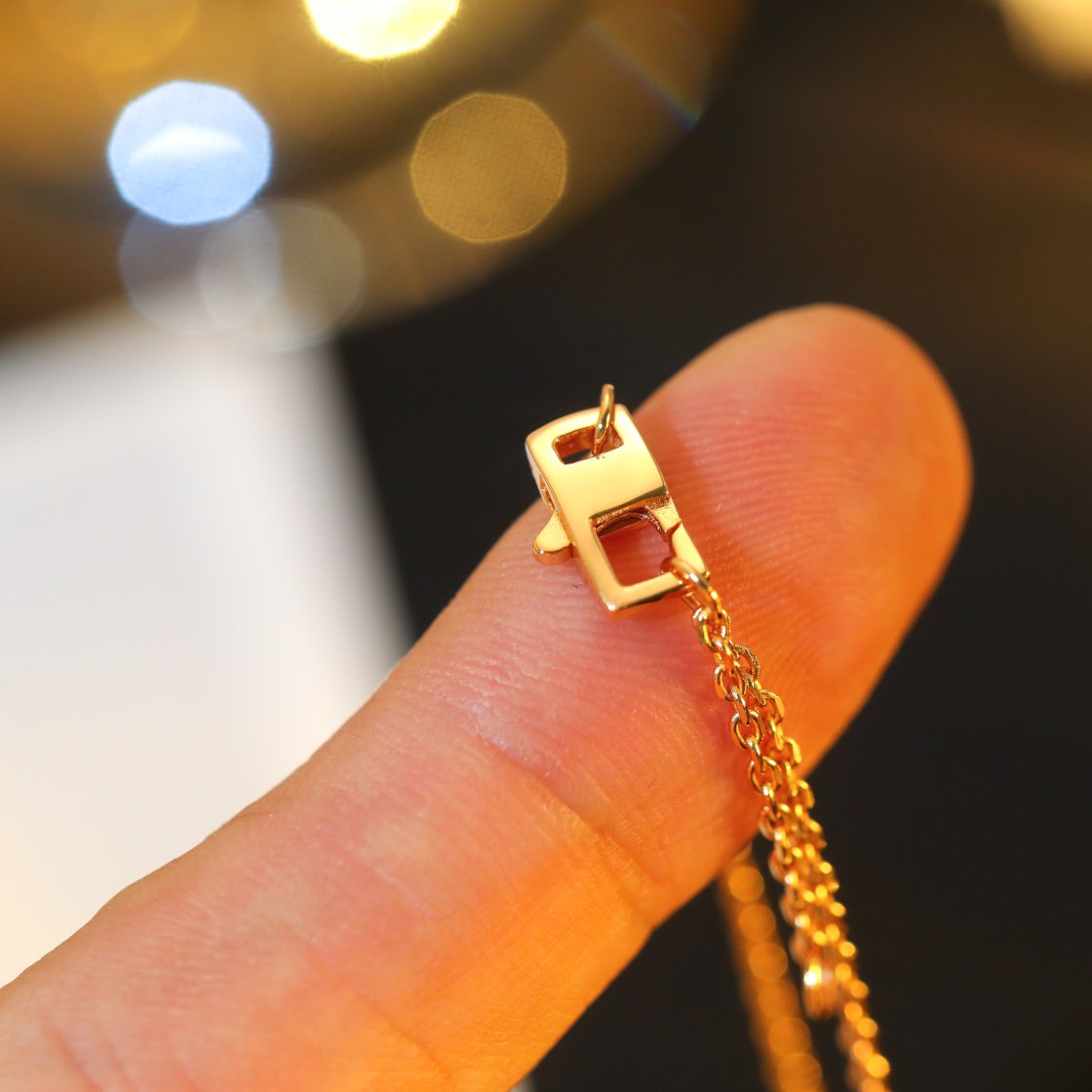 [Glitter Jewelry]STAR AND SUN DIAMOND PINK GOLD NECKLACE