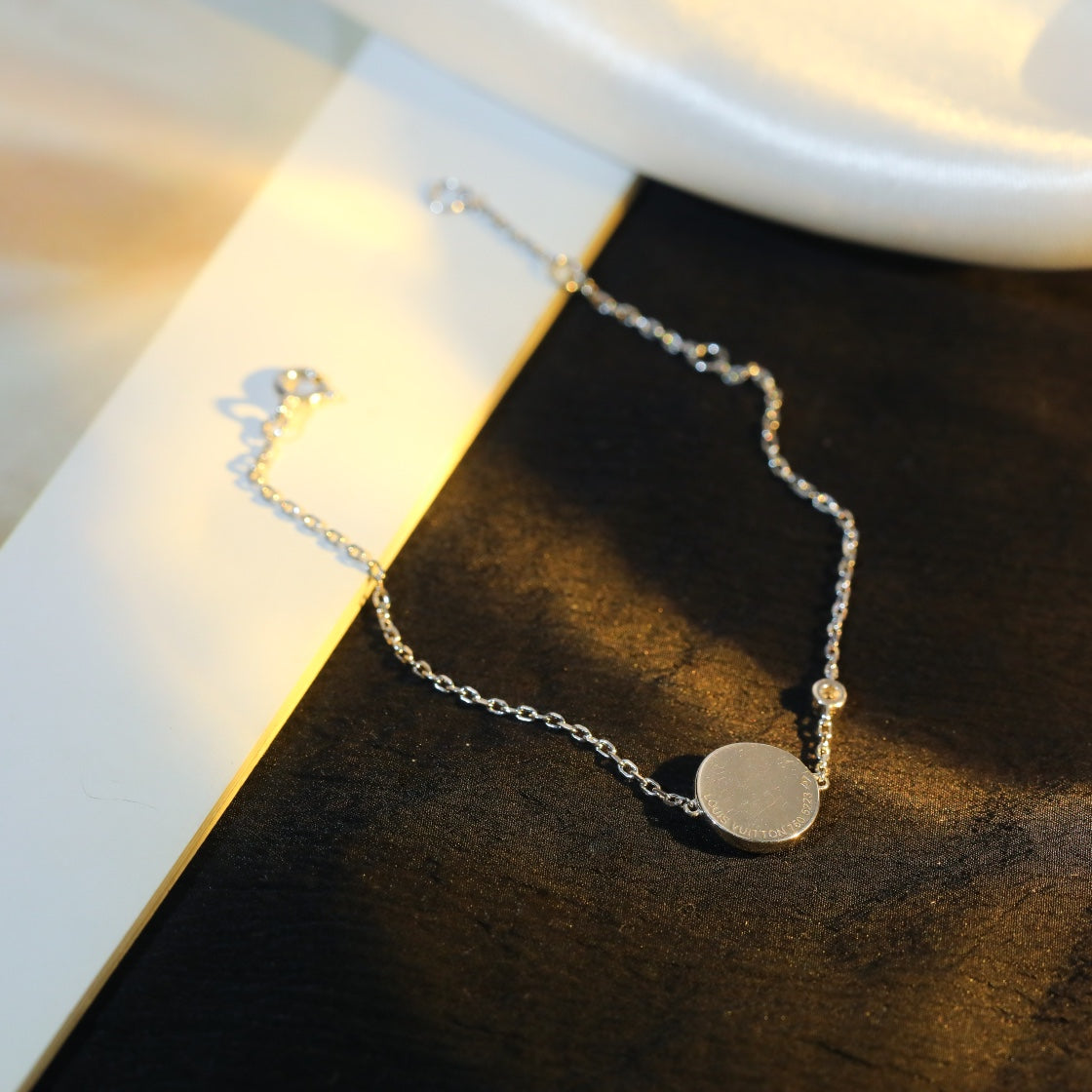[Glitter Jewelry]SUN MOTIF PINK MOP SILVER BRACELET