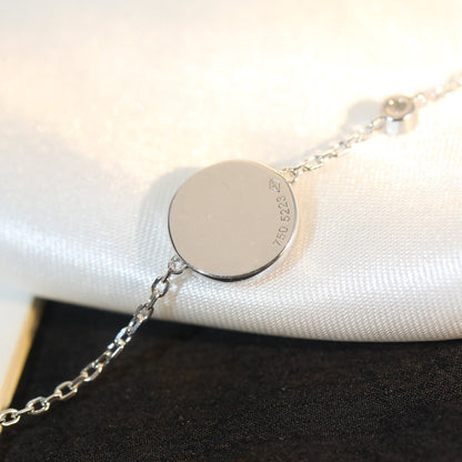 [Glitter Jewelry]SUN MOTIF PINK MOP SILVER BRACELET