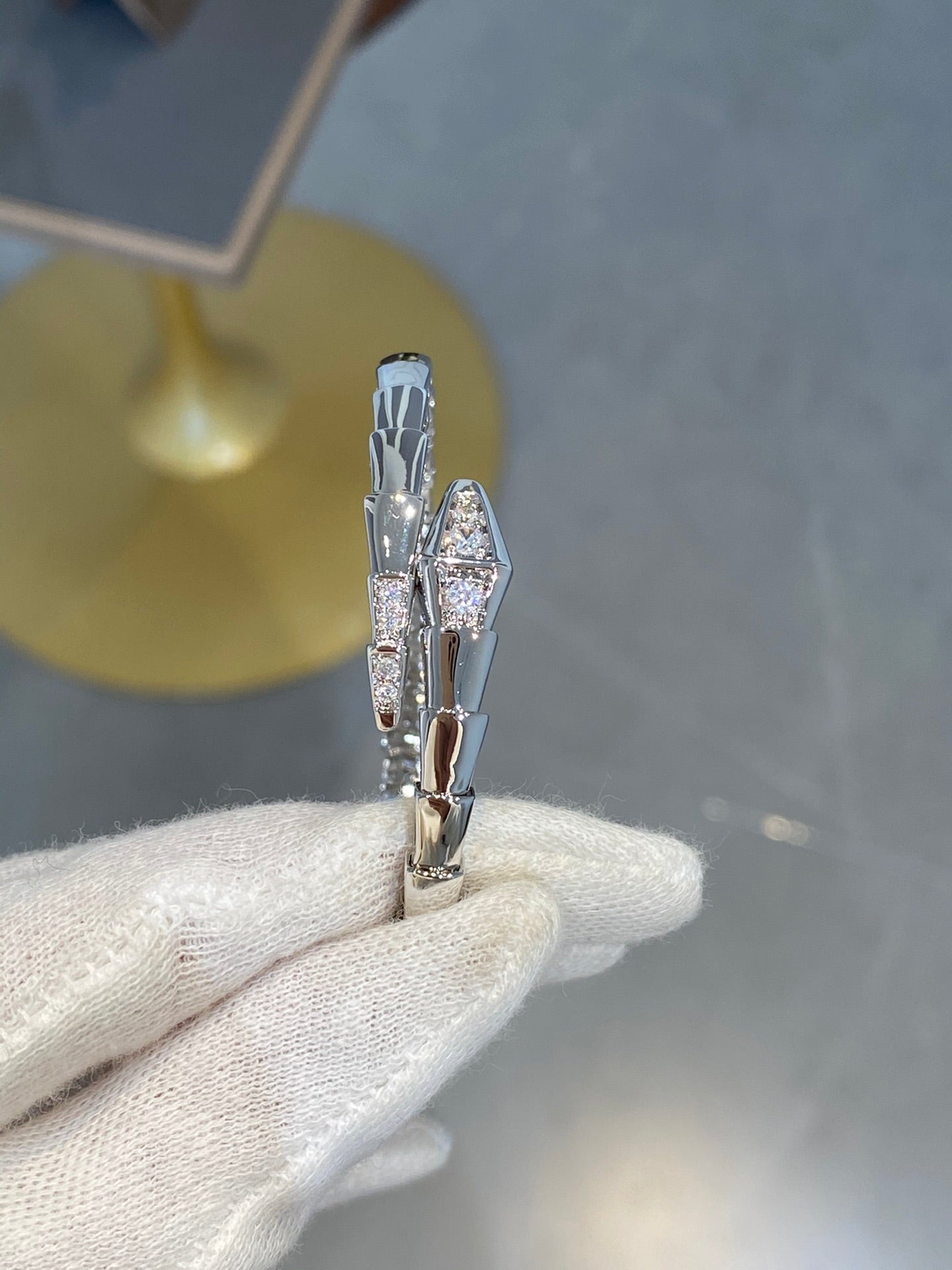 [Glitter Jewelry]SERPENTI BRACELET DIAMONDS SILVER