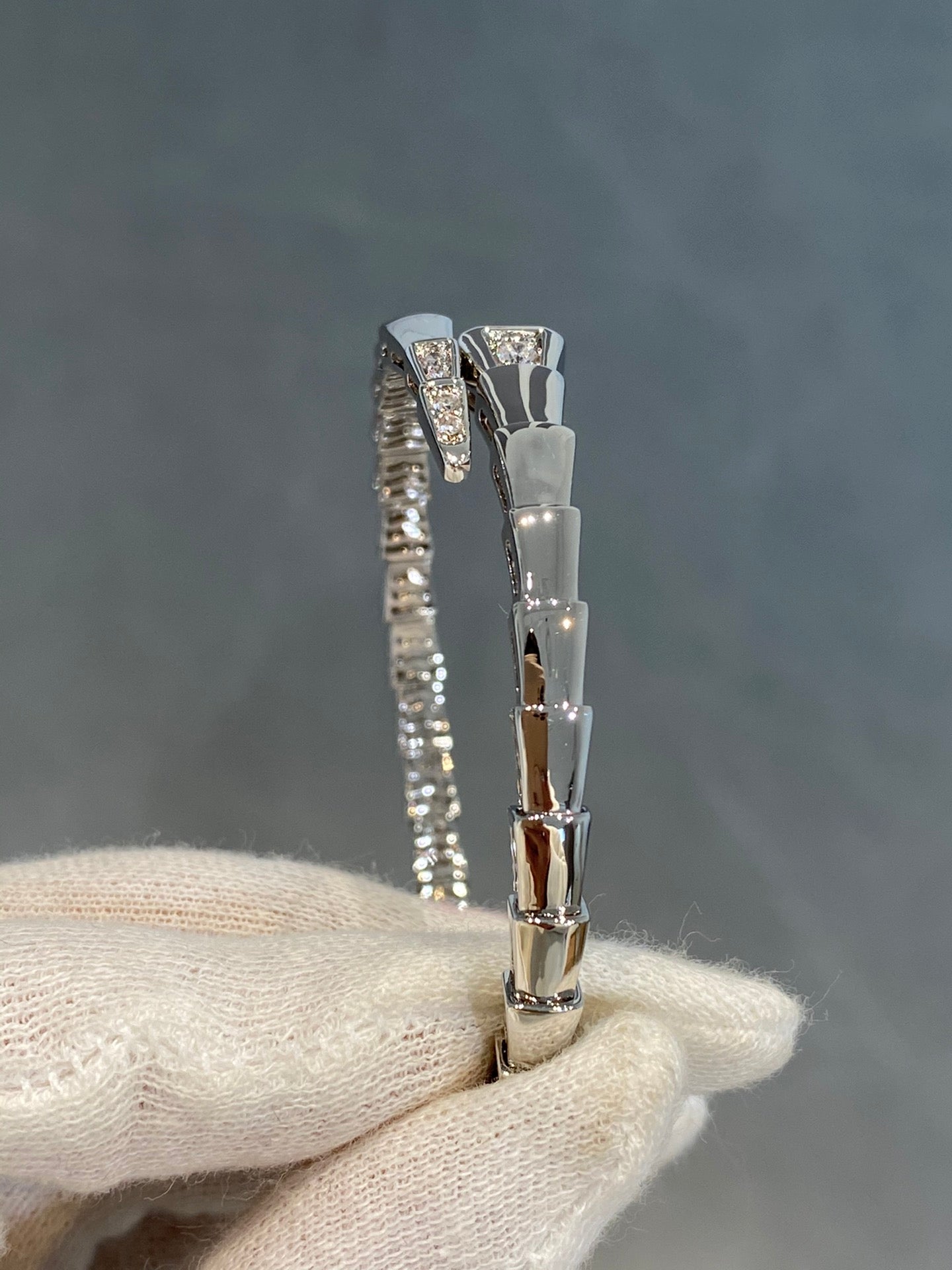 [Glitter Jewelry]SERPENTI BRACELET DIAMONDS SILVER