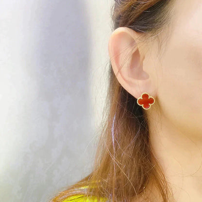 [Glitter Jewelry]CLOVER MEDIUM 1 MOTIFS CARNELIAN  EARRINGS