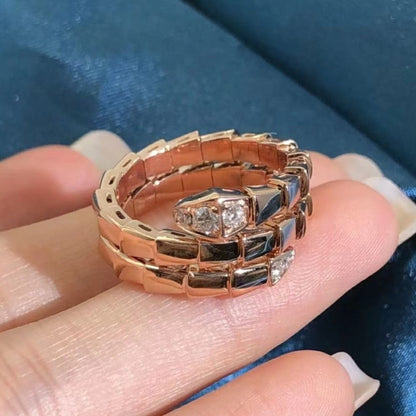 [Glitter Jewelry]SERPENTS DOUBLE ROW DIAMOND RING