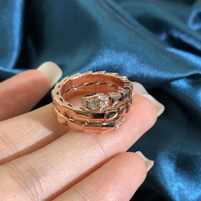 [Glitter Jewelry]SERPENTS DOUBLE ROW DIAMOND RING