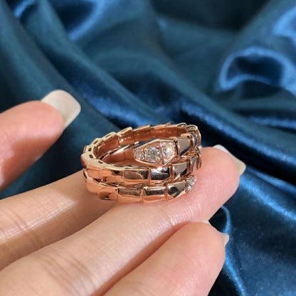 [Glitter Jewelry]SERPENTS DOUBLE ROW DIAMOND RING