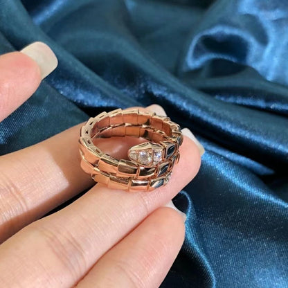 [Glitter Jewelry]SERPENTS DOUBLE ROW DIAMOND RING