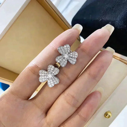 [Glitter Jewelry]CLOVER COMOS DIAMOND EARRINGS SILVER