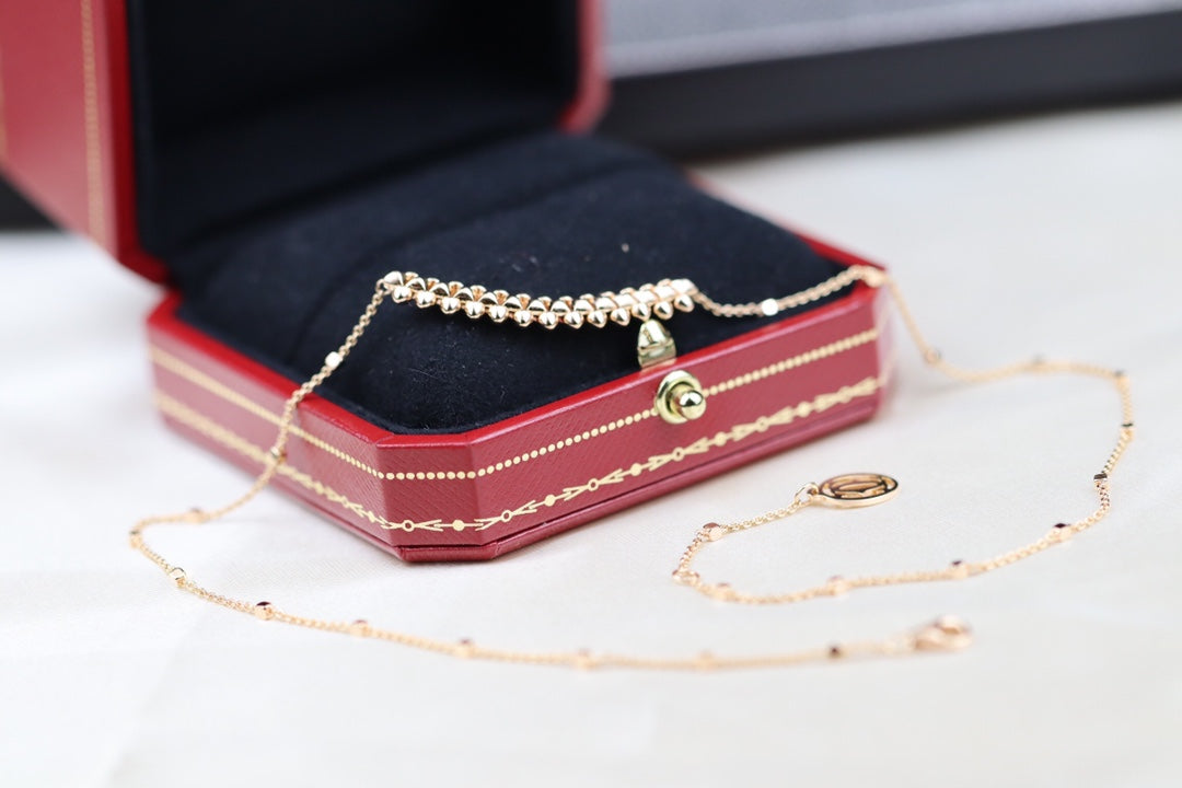 [Glitter Jewelry]CLASH PINK GOLD NECKLACE