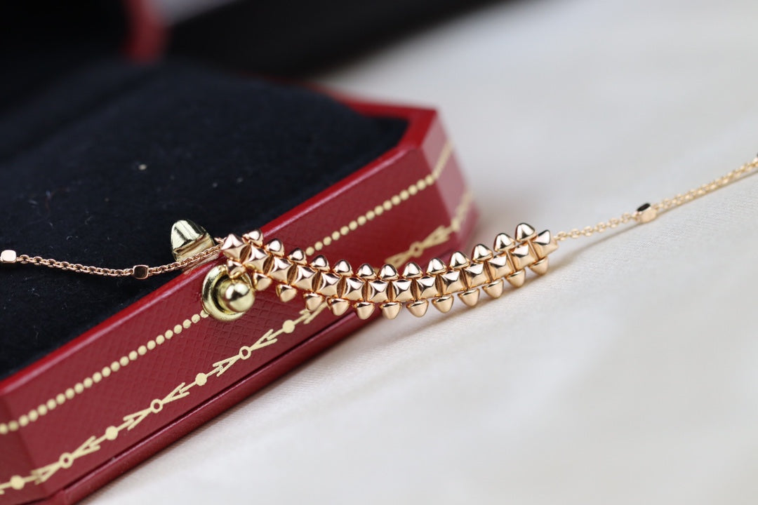 [Glitter Jewelry]CLASH PINK GOLD NECKLACE
