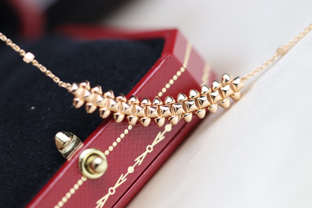 [Glitter Jewelry]CLASH PINK GOLD NECKLACE