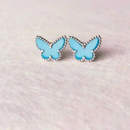 [Glitter Jewelry]BUTTERFLY TURQUOISE EARRINGS SILVER