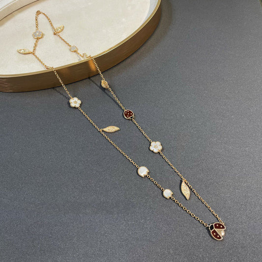 [Glitter Jewelry]LUCKY SPRING 15 MOTIFS GOLD NECKLACE