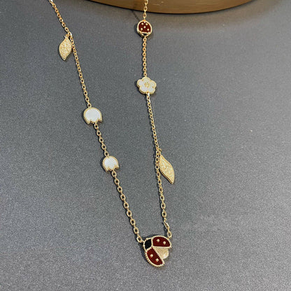 [Glitter Jewelry]LUCKY SPRING 15 MOTIFS GOLD NECKLACE