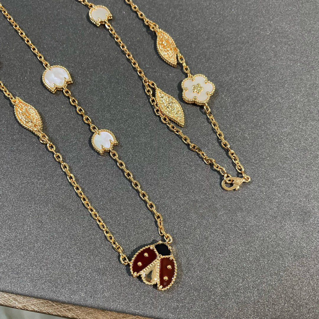 [Glitter Jewelry]LUCKY SPRING 15 MOTIFS GOLD NECKLACE