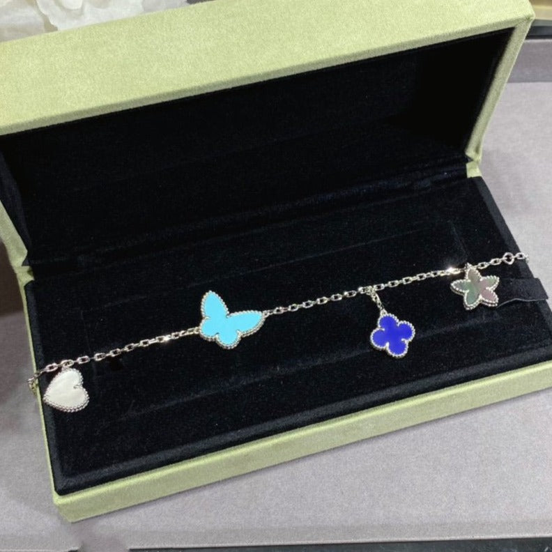 [Glitter Jewelry]LUCKY SPRING SILVER BRACELET 4 MOTIF