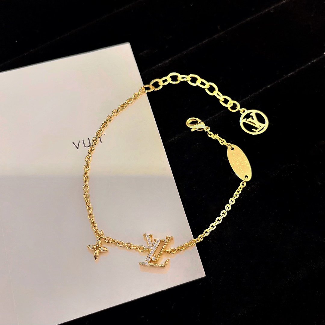 [Glitter Jewelry]LOGO STAR MOTIF GOLD BRACELET