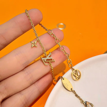[Glitter Jewelry]LOGO STAR MOTIF GOLD BRACELET