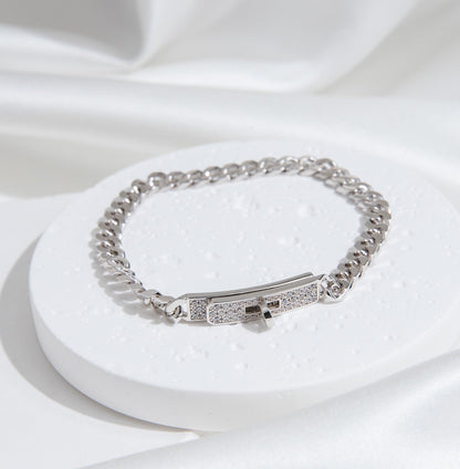 [Glitter Jewelry]KELLY CHAIN SILVER DIAMOND BRACELET