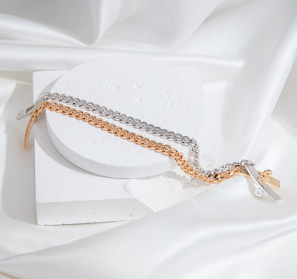 [Glitter Jewelry]KELLY CHAIN SILVER DIAMOND BRACELET
