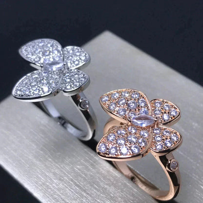 [Glitter Jewelry]BUTTERFLY PINK GOLD DIAMOND RING