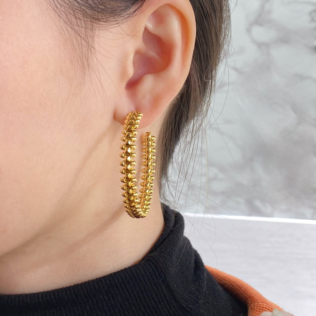 [Glitter Jewelry]CLASH HOOP EARRINGS