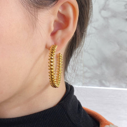[Glitter Jewelry]CLASH HOOP EARRINGS