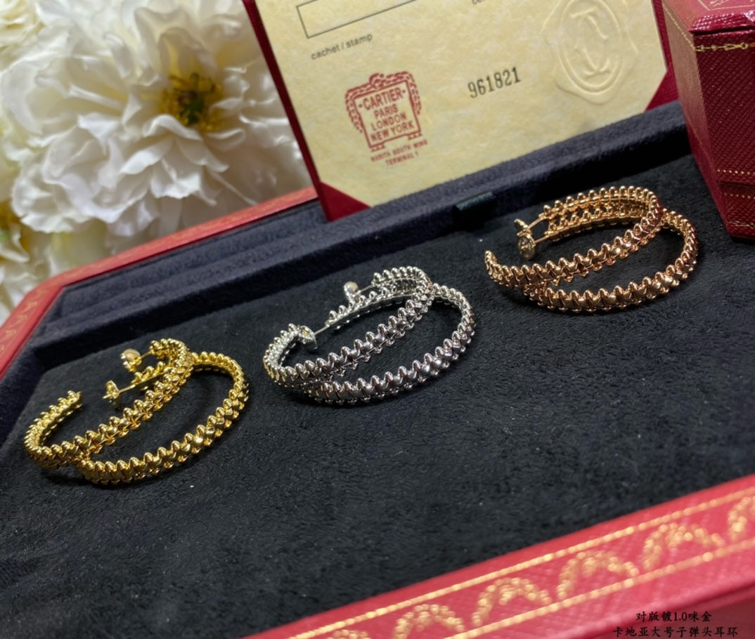 [Glitter Jewelry]CLASH LARGE HOOP EARRINGS