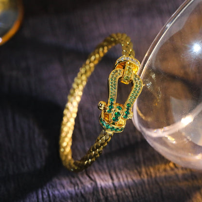 [Glitter Jewelry]FORCE 10 GOLD GREEN DIAMOND PAVED