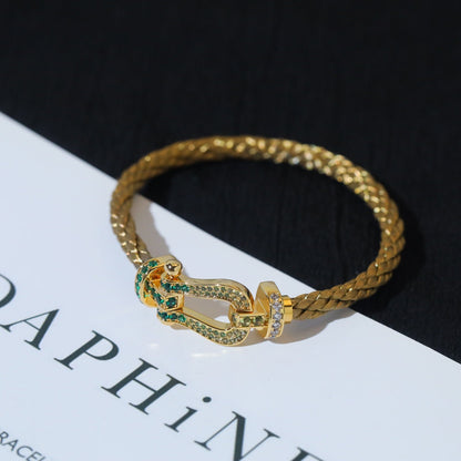 [Glitter Jewelry]FORCE 10 GOLD GREEN DIAMOND PAVED