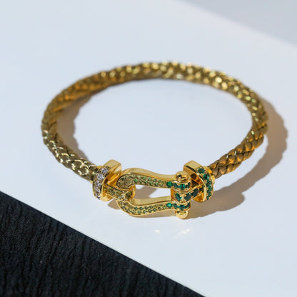 [Glitter Jewelry]FORCE 10 GOLD GREEN DIAMOND PAVED