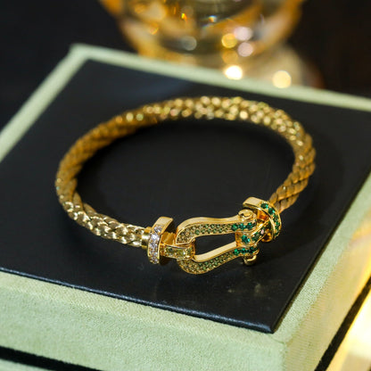 [Glitter Jewelry]FORCE 10 GOLD GREEN DIAMOND PAVED