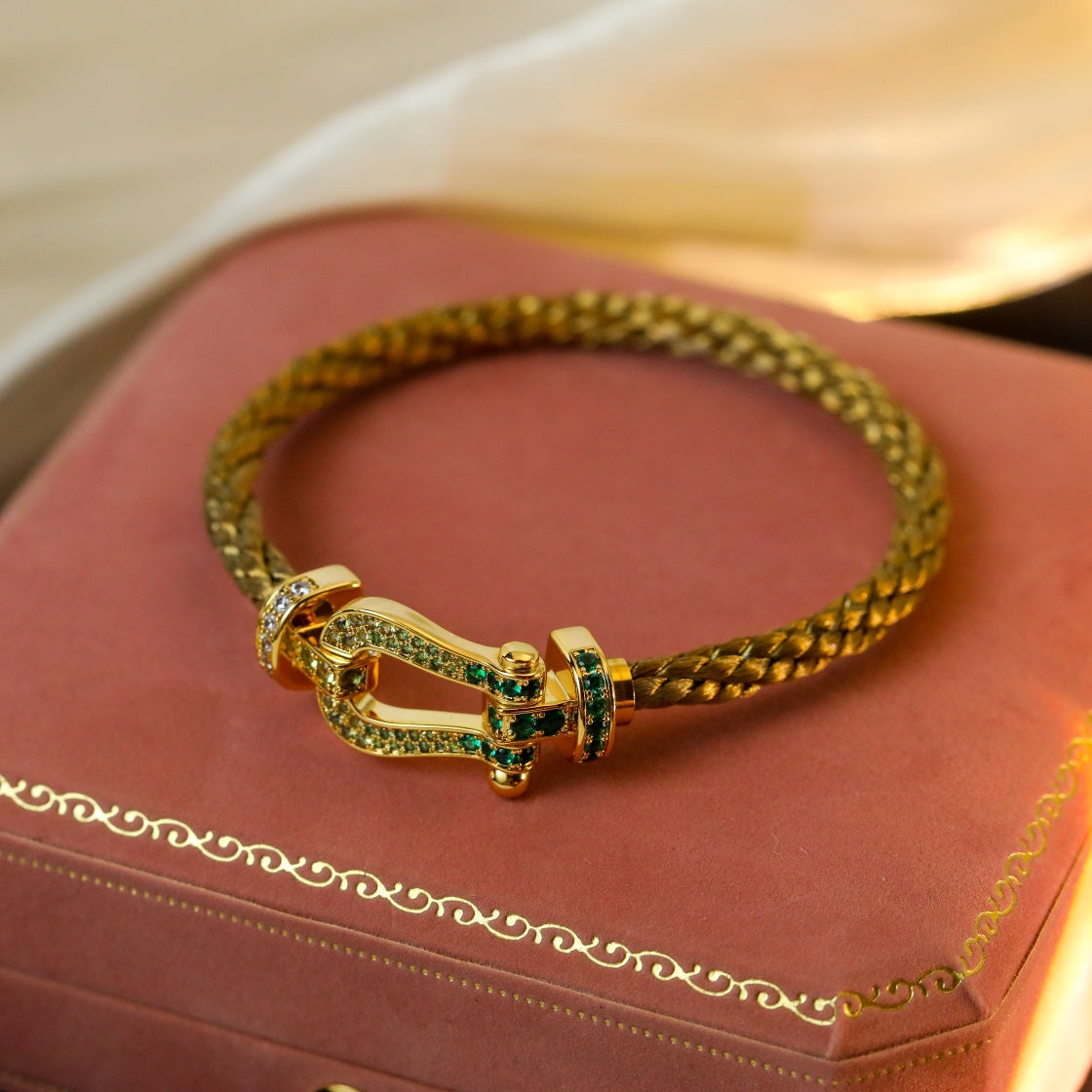 [Glitter Jewelry]FORCE 10 GOLD GREEN DIAMOND PAVED