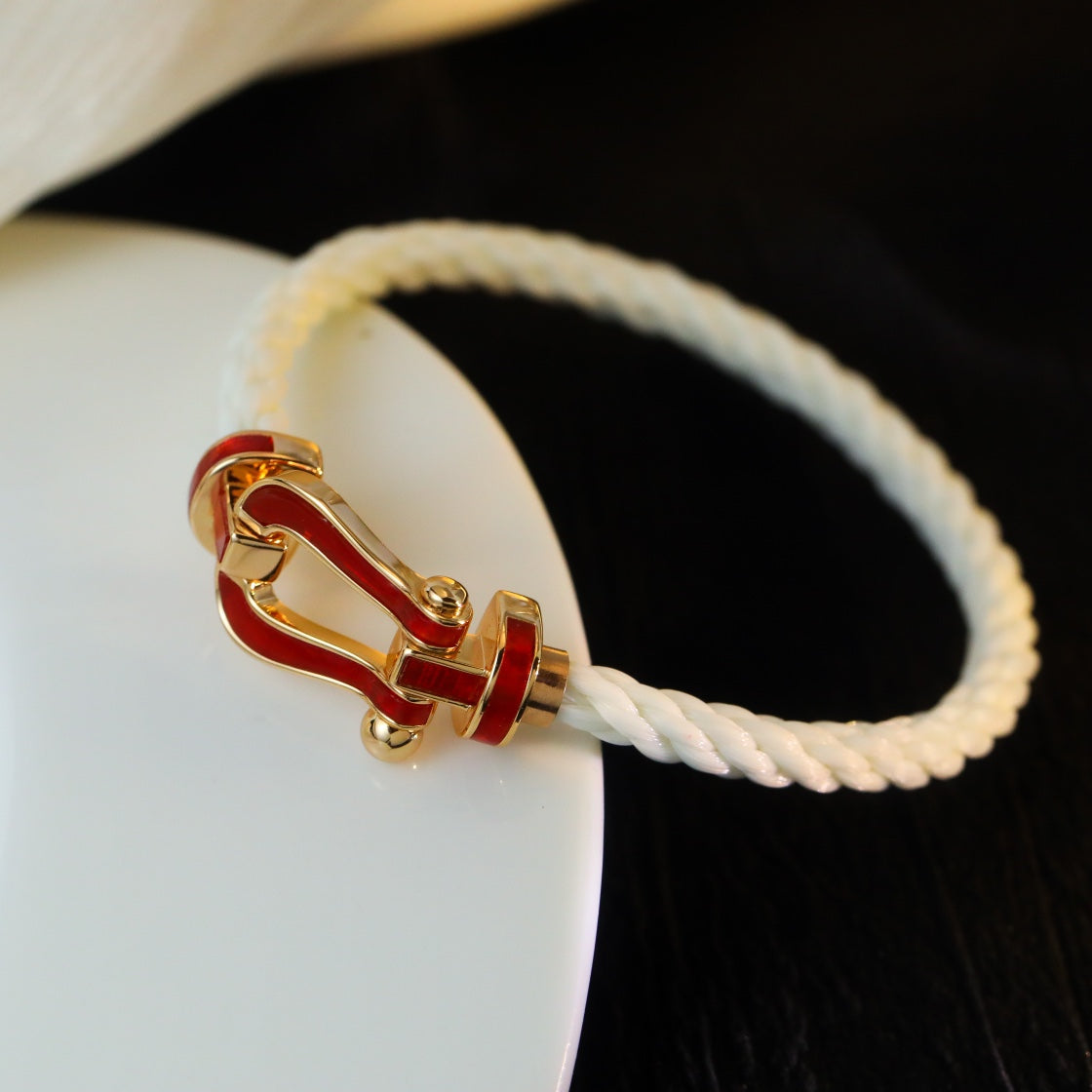 [Glitter Jewelry]FORCE 10 WHITE TEXTILE DIAMOND PAVED