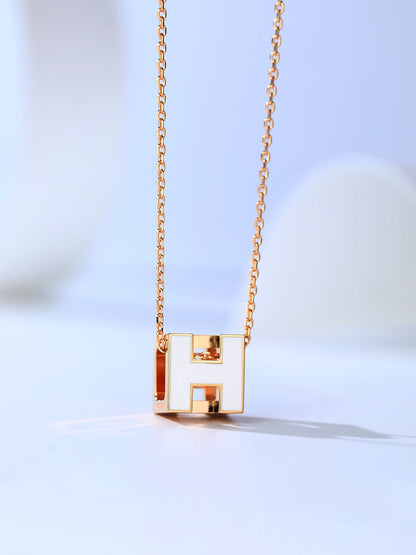 [Glitter Jewelry]H CAGE PINK GOLD NECKLACE