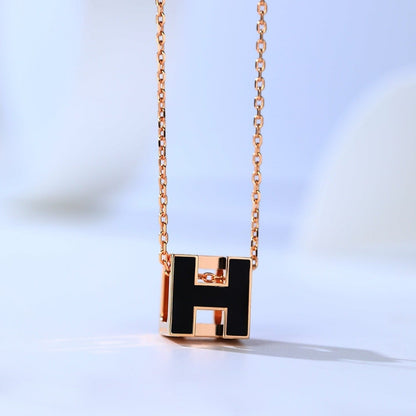 [Glitter Jewelry]H CAGE PINK GOLD NECKLACE