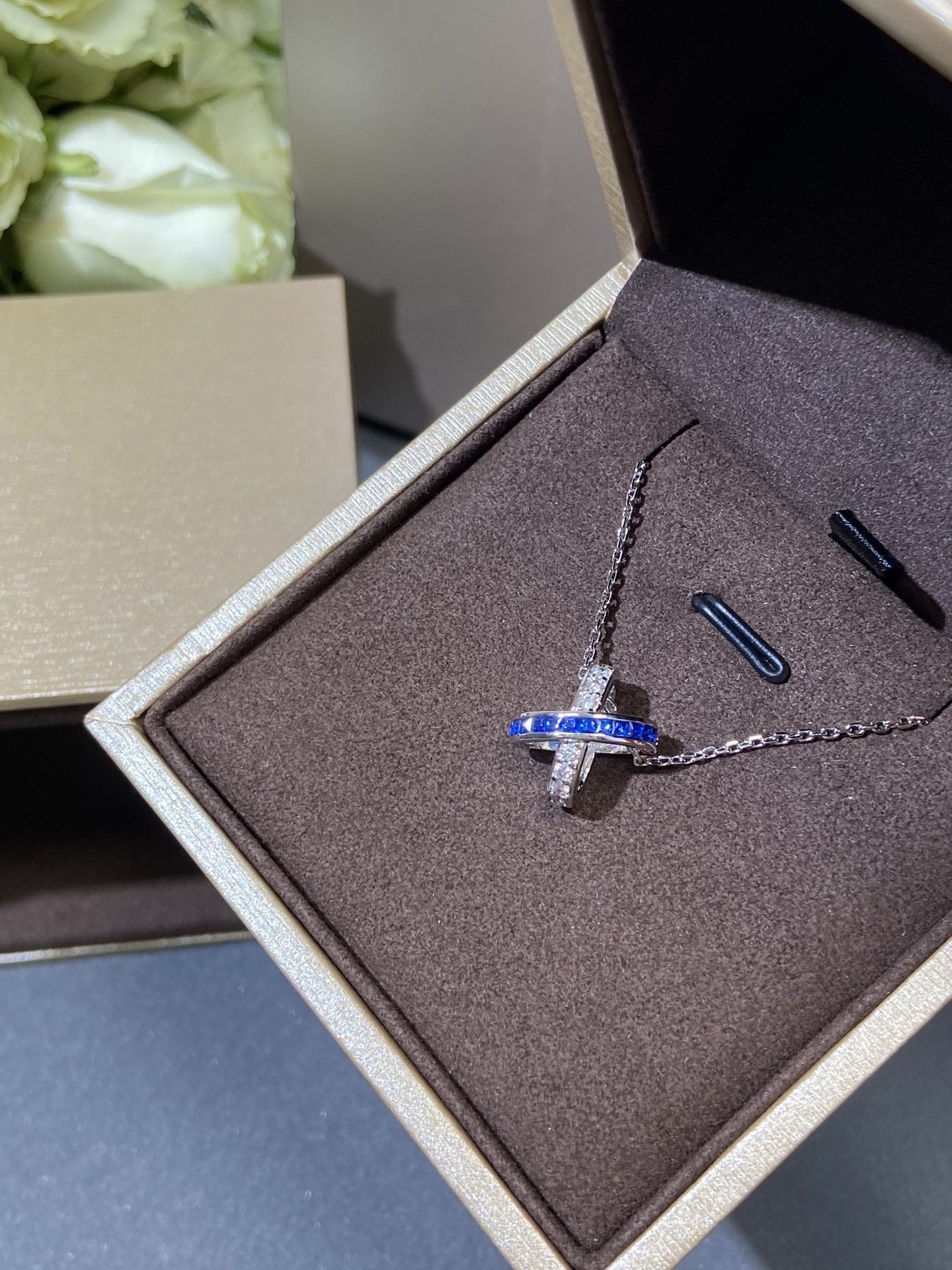 [Glitter Jewelry]LIENS DIAMOND SILVER NECKLACE