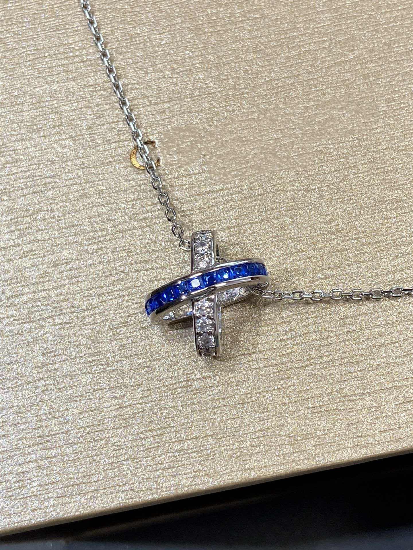 [Glitter Jewelry]LIENS DIAMOND SILVER NECKLACE