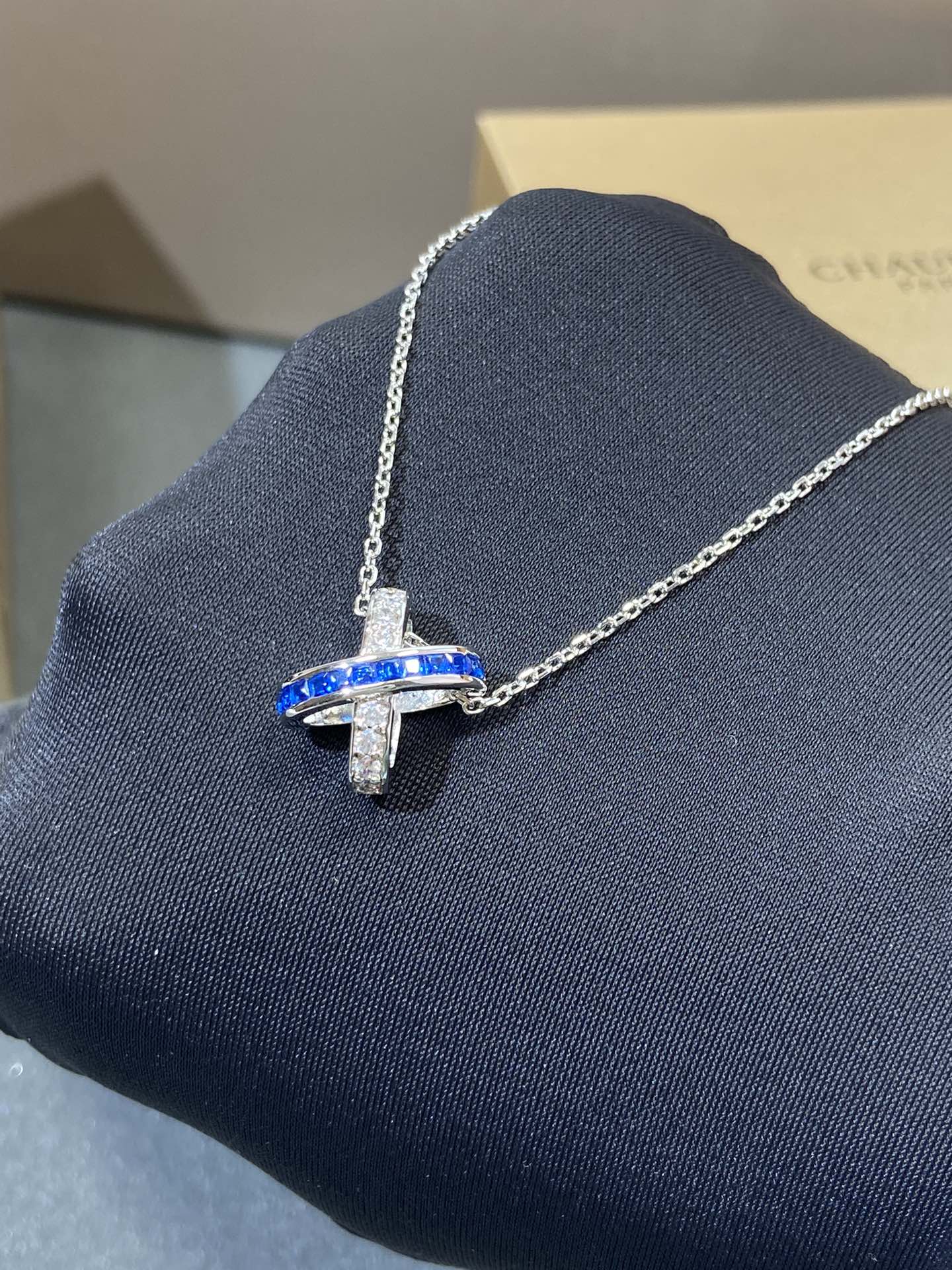 [Glitter Jewelry]LIENS DIAMOND SILVER NECKLACE