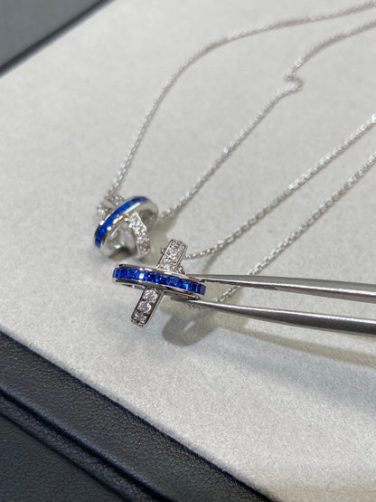 [Glitter Jewelry]LIENS DIAMOND SILVER NECKLACE