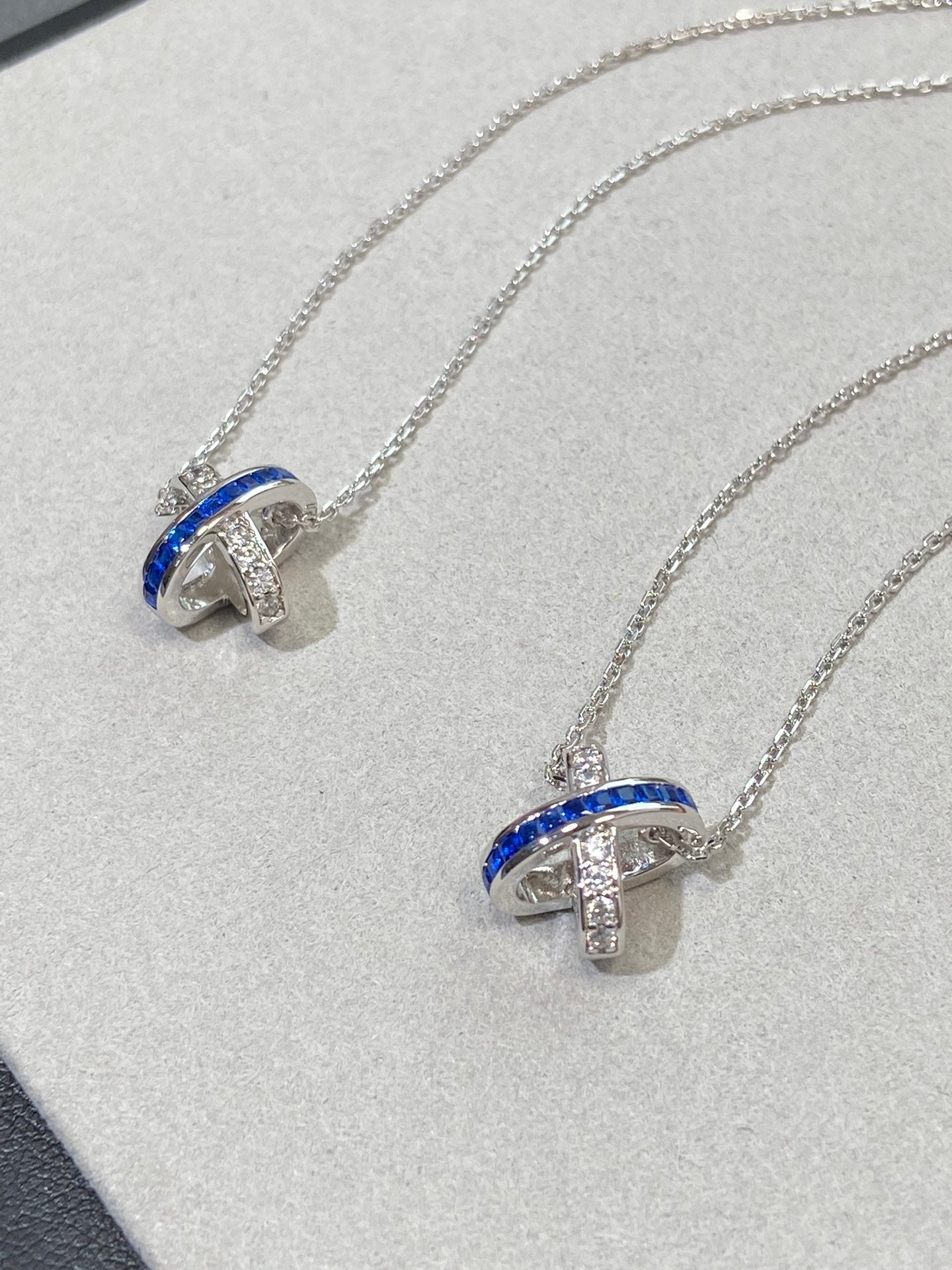 [Glitter Jewelry]LIENS DIAMOND SILVER NECKLACE