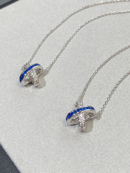 [Glitter Jewelry]LIENS DIAMOND SILVER NECKLACE