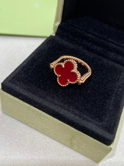 [Glitter Jewelry]CLOVER RIVERSIBLE ROSE GOLD RING